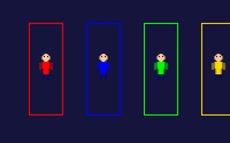 澳门赌博像素角色选择界面